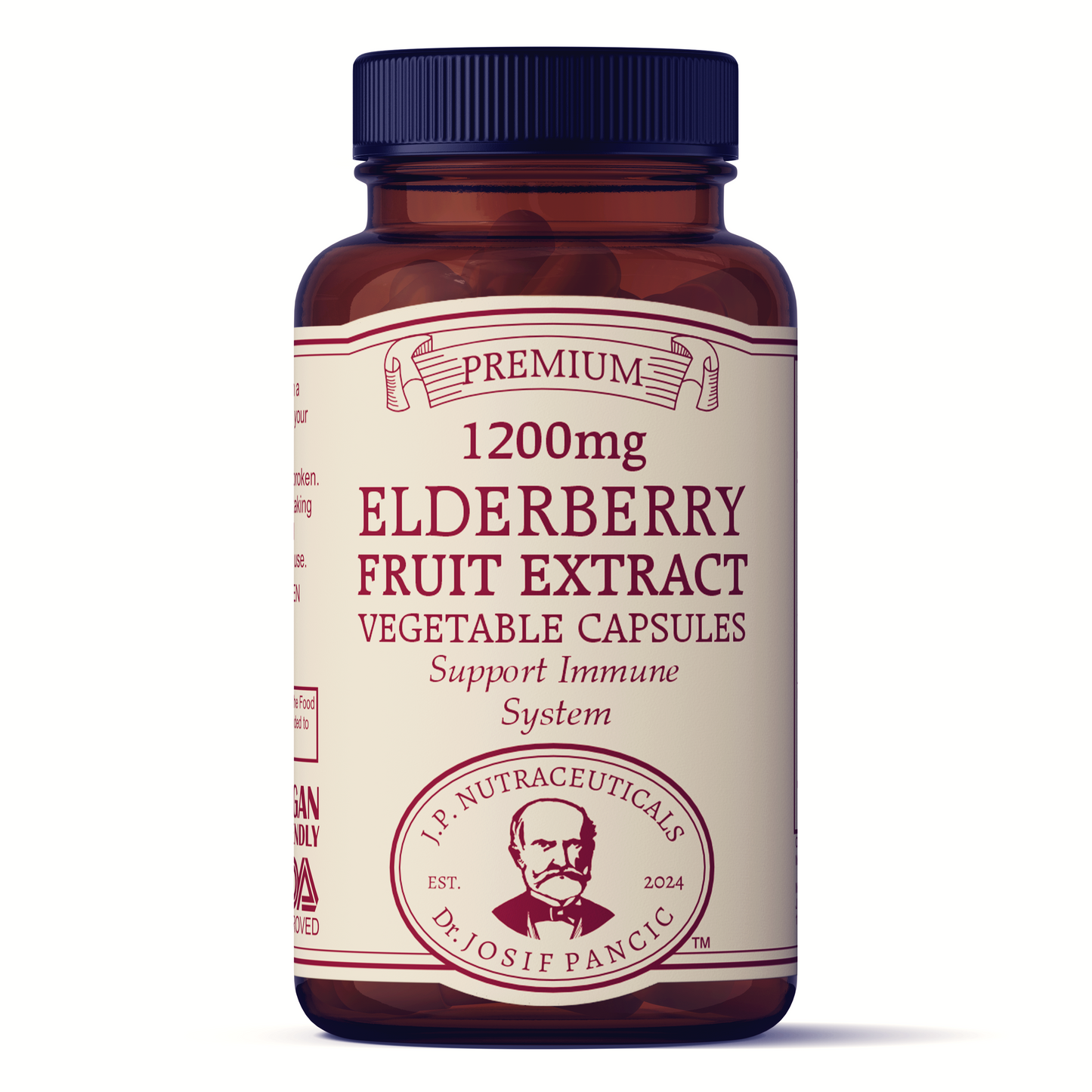 Elderberry Fruit Extract Vegetable Capsules 1200mg Coming Soon